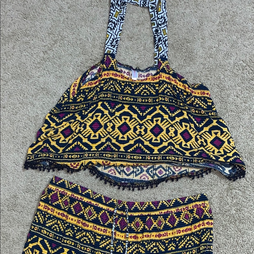 Crop top and short set